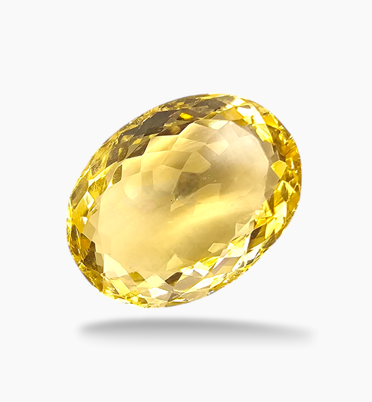 Natural Citrine Stone 10.21 Carats Oval Shape Size 16.5x12.5mm