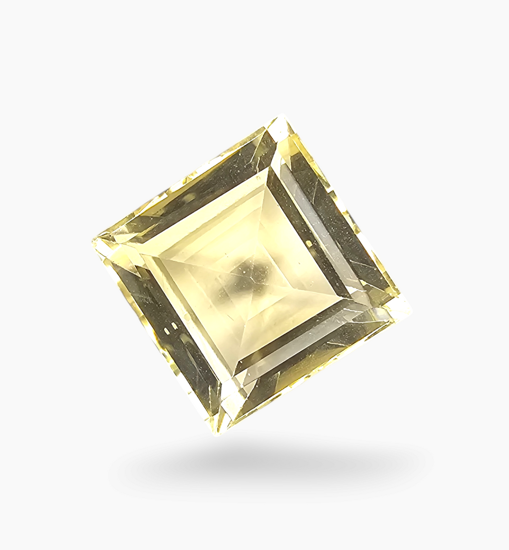 Natural Citrine Stone 10.24 Carats Princes Shape Size 12.8x12.9mm