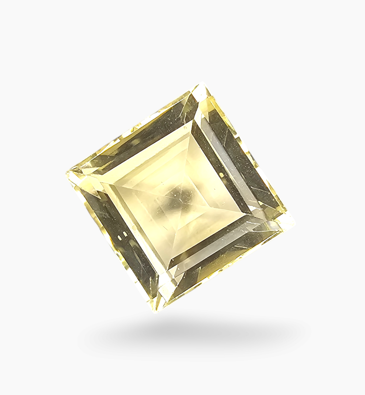 Natural Citrine Stone 10.24 Carats Princes Shape Size 12.8x12.9mm