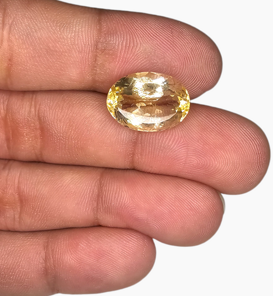 Natural Citrine Stone 10.29 Carats Oval Shape Size 16x11.5mm