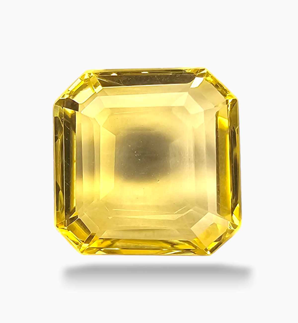 Natural Citrine Stone 10.34 Carats Emerald Cut Shape Size 14.3x14.3mm