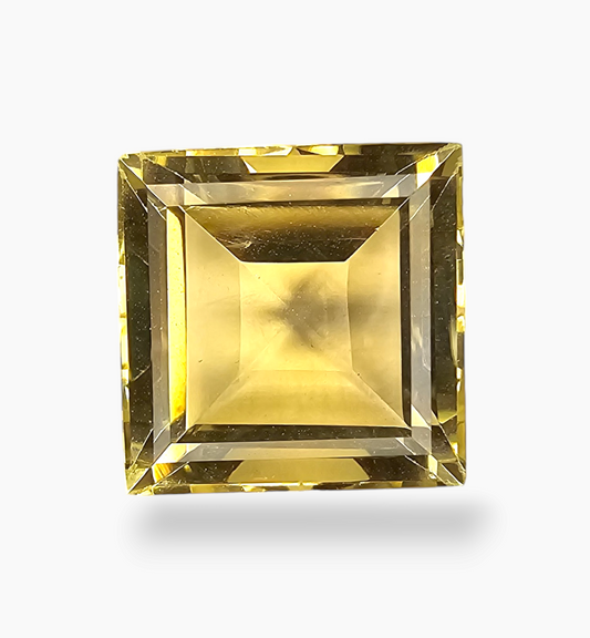 Natural Citrine Stone  10.34 Carats Princess Shape Size 13x13mm