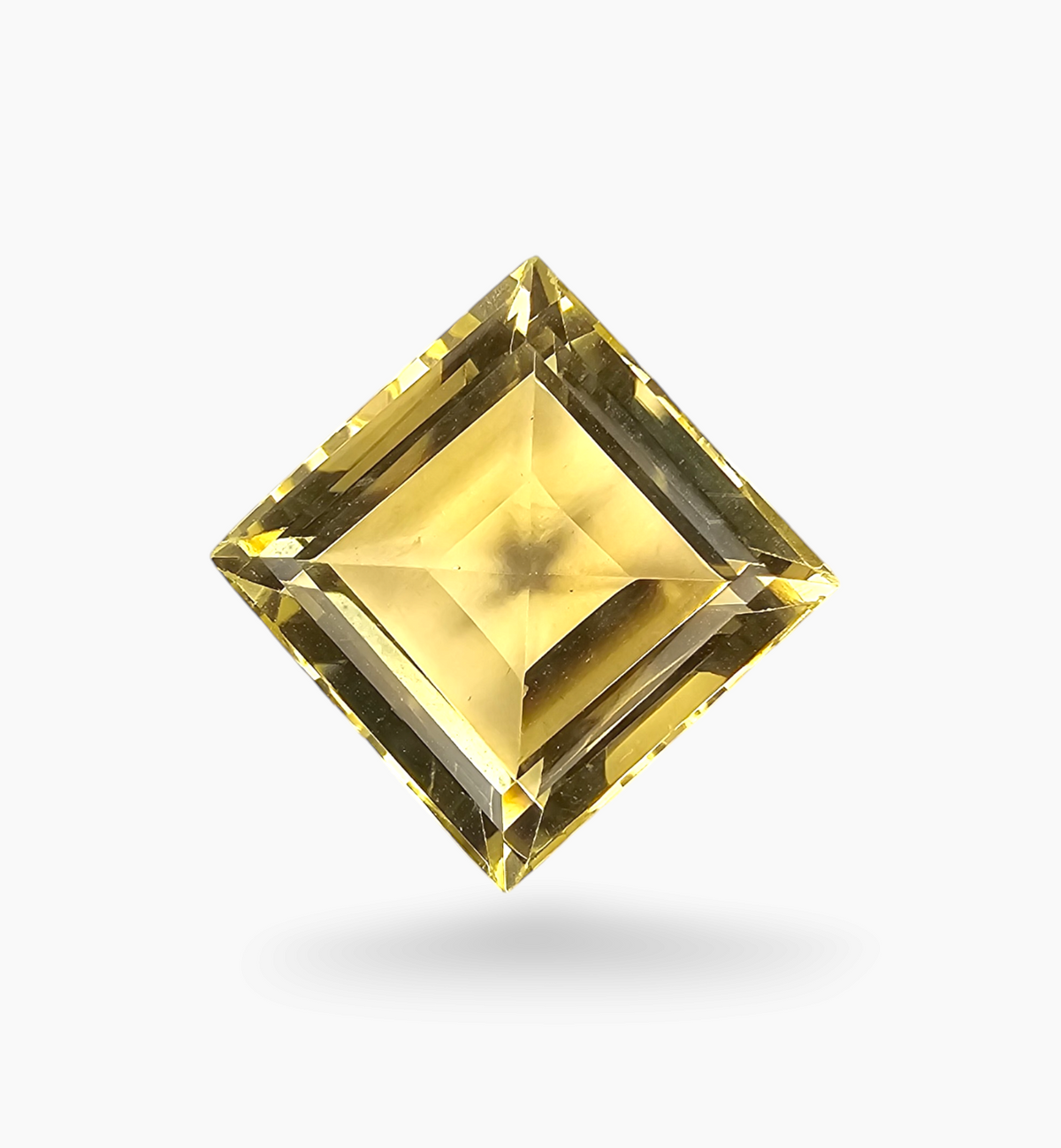 Natural Citrine Stone  10.34 Carats Princess Shape Size 13x13mm