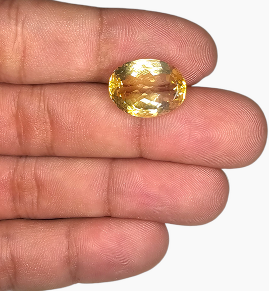 Natural Citrine Stone 1038 Carats Oval Shape Size 16x12mm