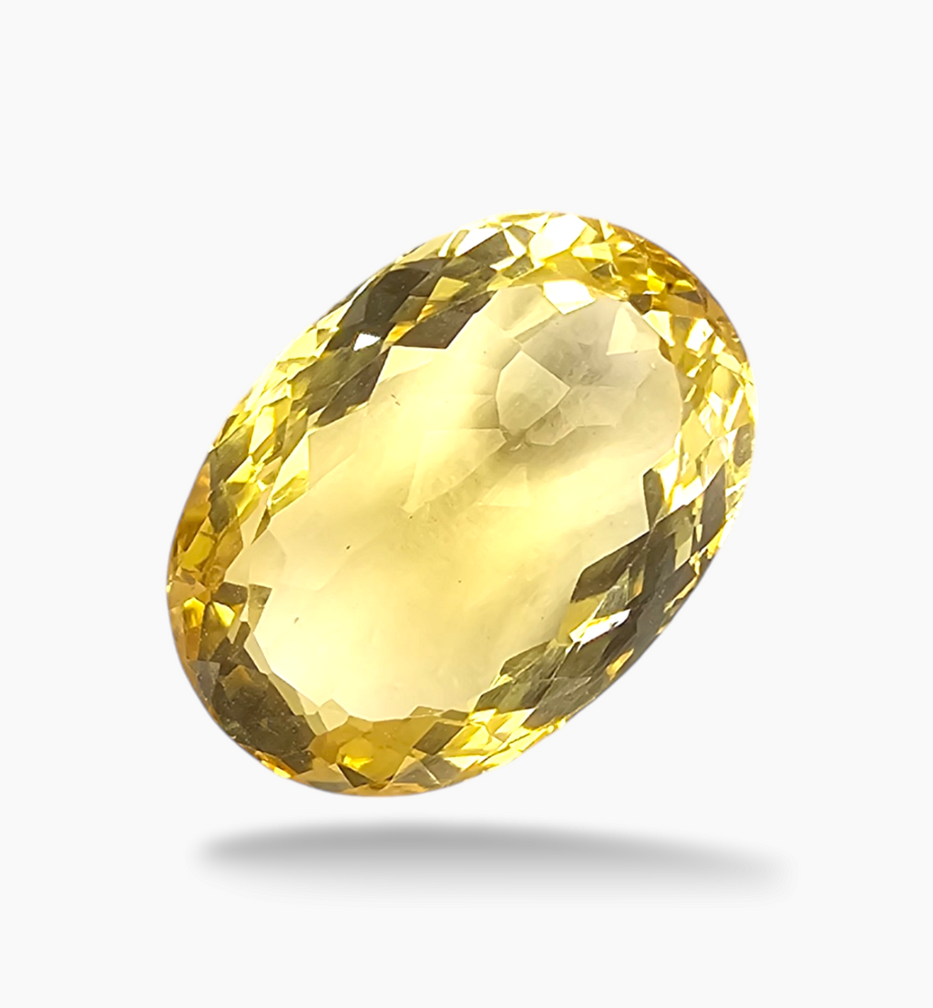 Natural Citrine Stone 11.07 Carats Oval Shape Size 16.5x11.7mm