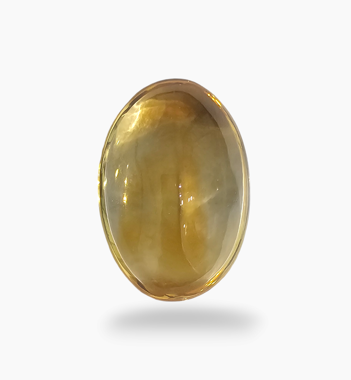 Natural Citrine Stone 11.20 Carats Oval Cabochon Shape Size  18.5x13mm