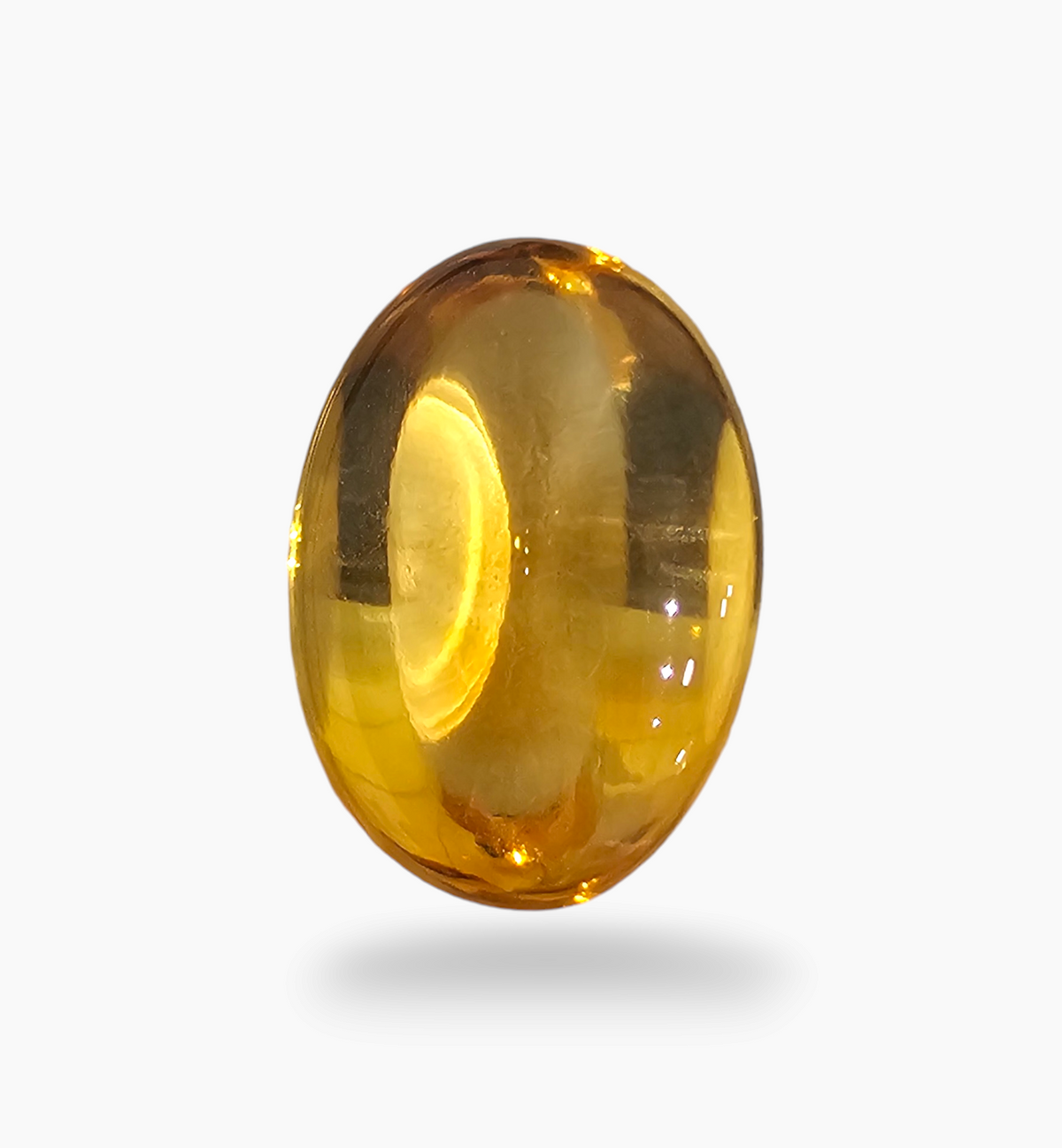 Natural Citrine Stone 11.20 Carats Oval Cabochon Shape Size  18.5x13mm