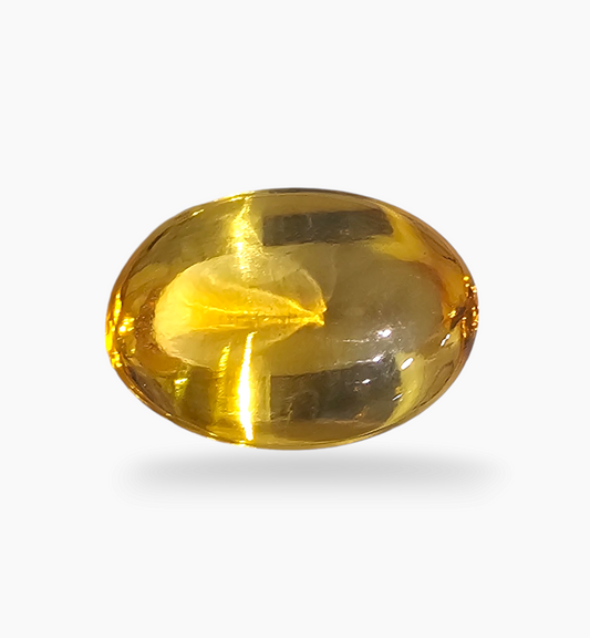 Natural Citrine Stone 11.20 Carats Oval Cabochon Shape Size  18.5x13mm