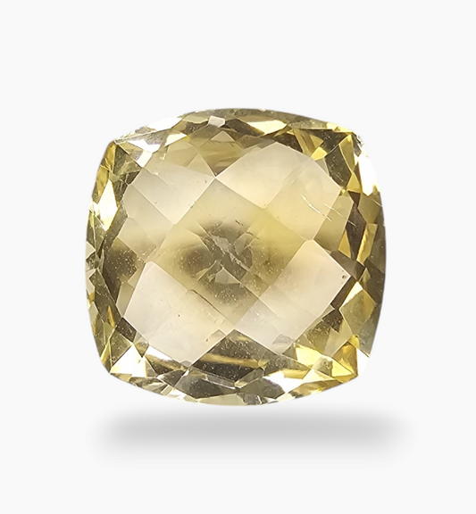 Natural Citrine Stone 11.74ct  Carats Cushion ( 15x14.9mm)  Fair