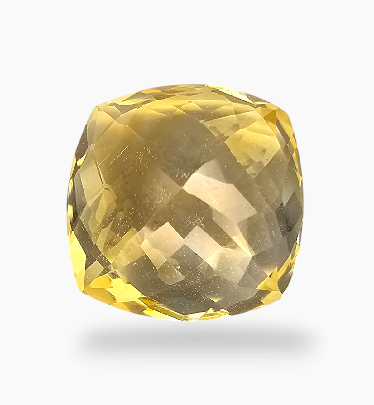 Natural Citrine Stone 11.74ct  Carats Cushion ( 15x14.9mm)  Fair