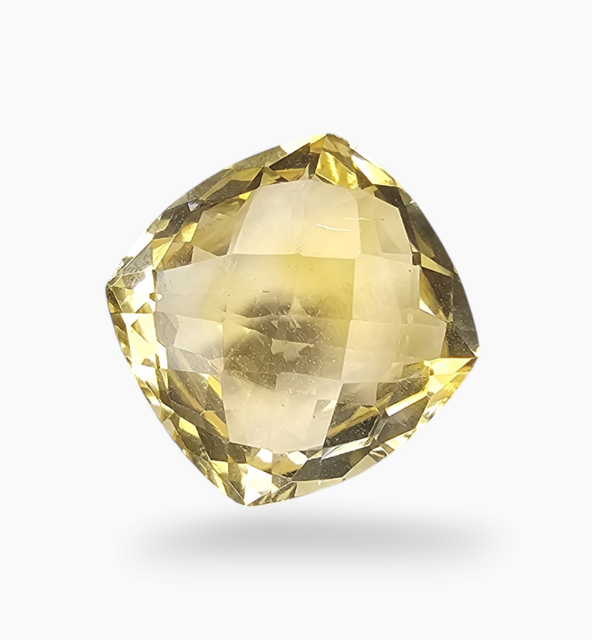 Natural Citrine Stone 11.74ct  Carats Cushion ( 15x14.9mm)  Fair