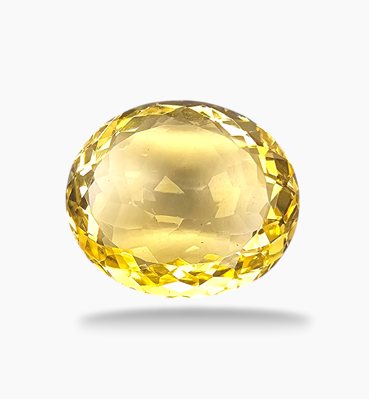Natural Citrine Stone 11.87 Carats Oval Shape Size 16.3x13.7mm