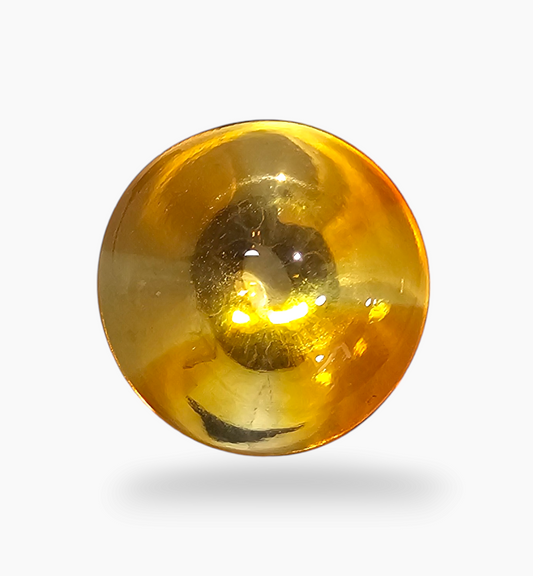 Natural Citrine Stone 12.07 Carats Round ( 14.5mm)