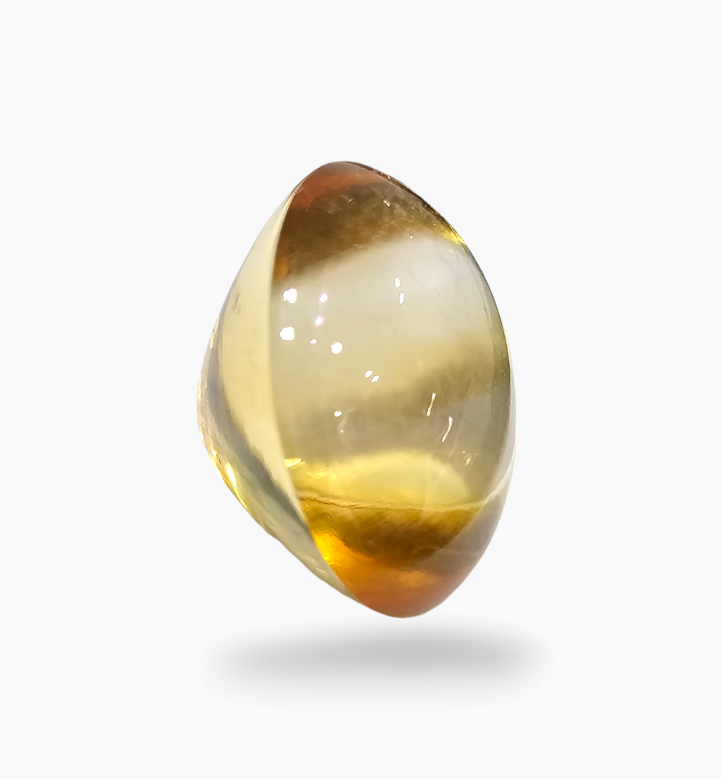 Natural Citrine Stone 12.07 Carats Round ( 14.5mm)