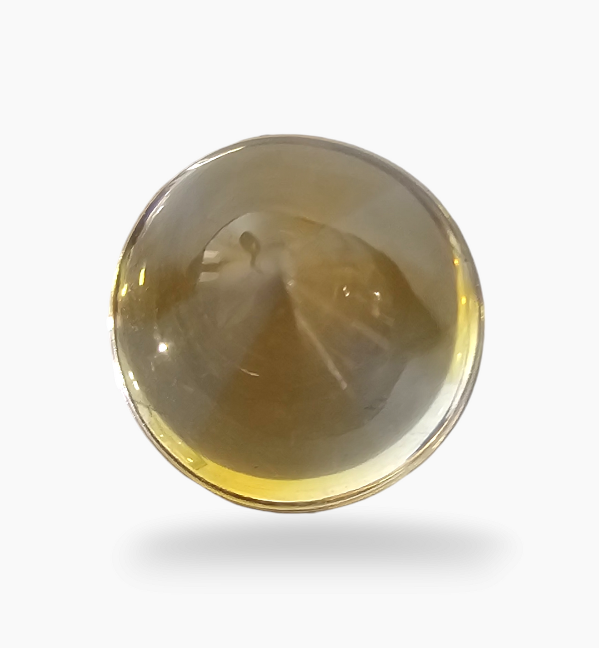 Natural Citrine Stone 12.07 Carats Round ( 14.5mm)