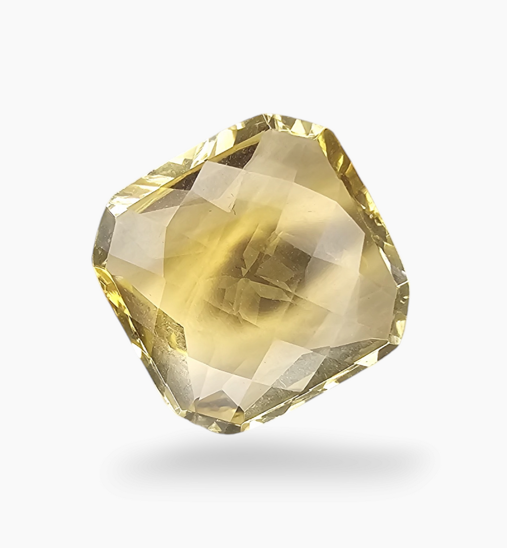 Natural Citrine Stone 12.13 Carats Cushion ( 15.5x15.5mm) inflame