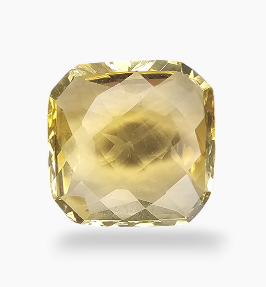 Natural Citrine Stone 12.13 Carats Cushion ( 15.5x15.5mm) inflame