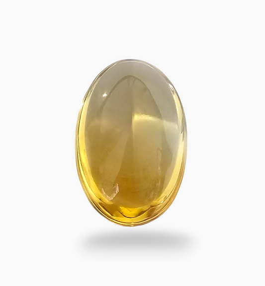 Natural Citrine Stone 12.25 Carats Oval  Cabochon Shape Size 19x12.3mm