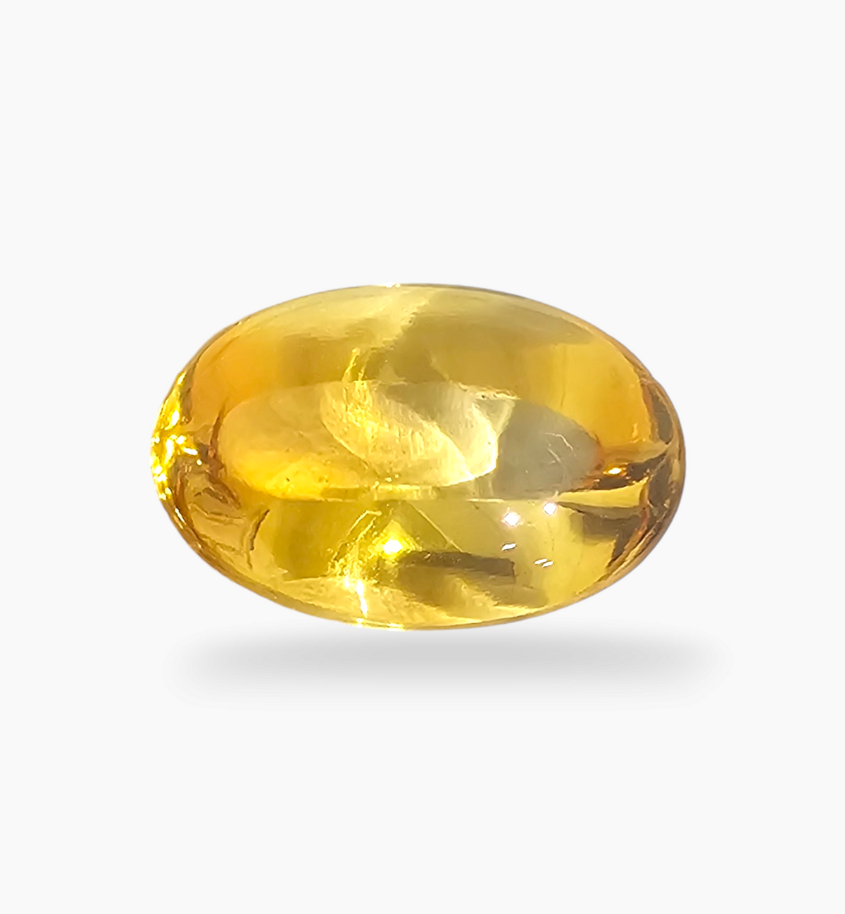 Natural Citrine Stone 12.25 Carats Oval  Cabochon Shape Size 19x12.3mm