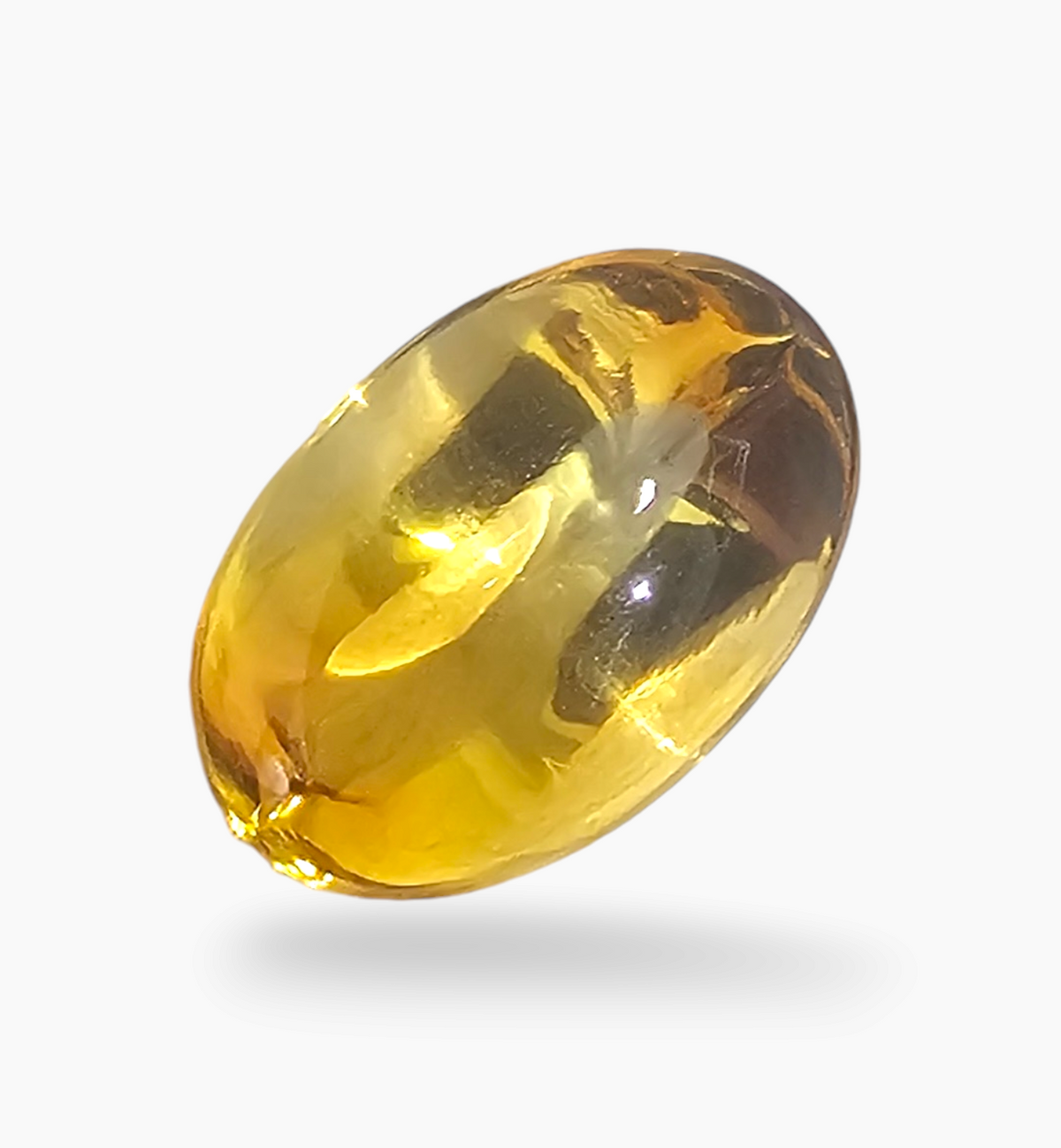 Natural Citrine Stone 12.25 Carats Oval  Cabochon Shape Size 19x12.3mm