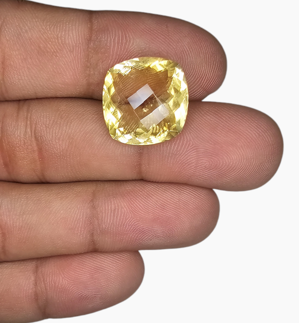 Natural Citrine Stone 12.63 Carats Cushion ( 16x15.5)