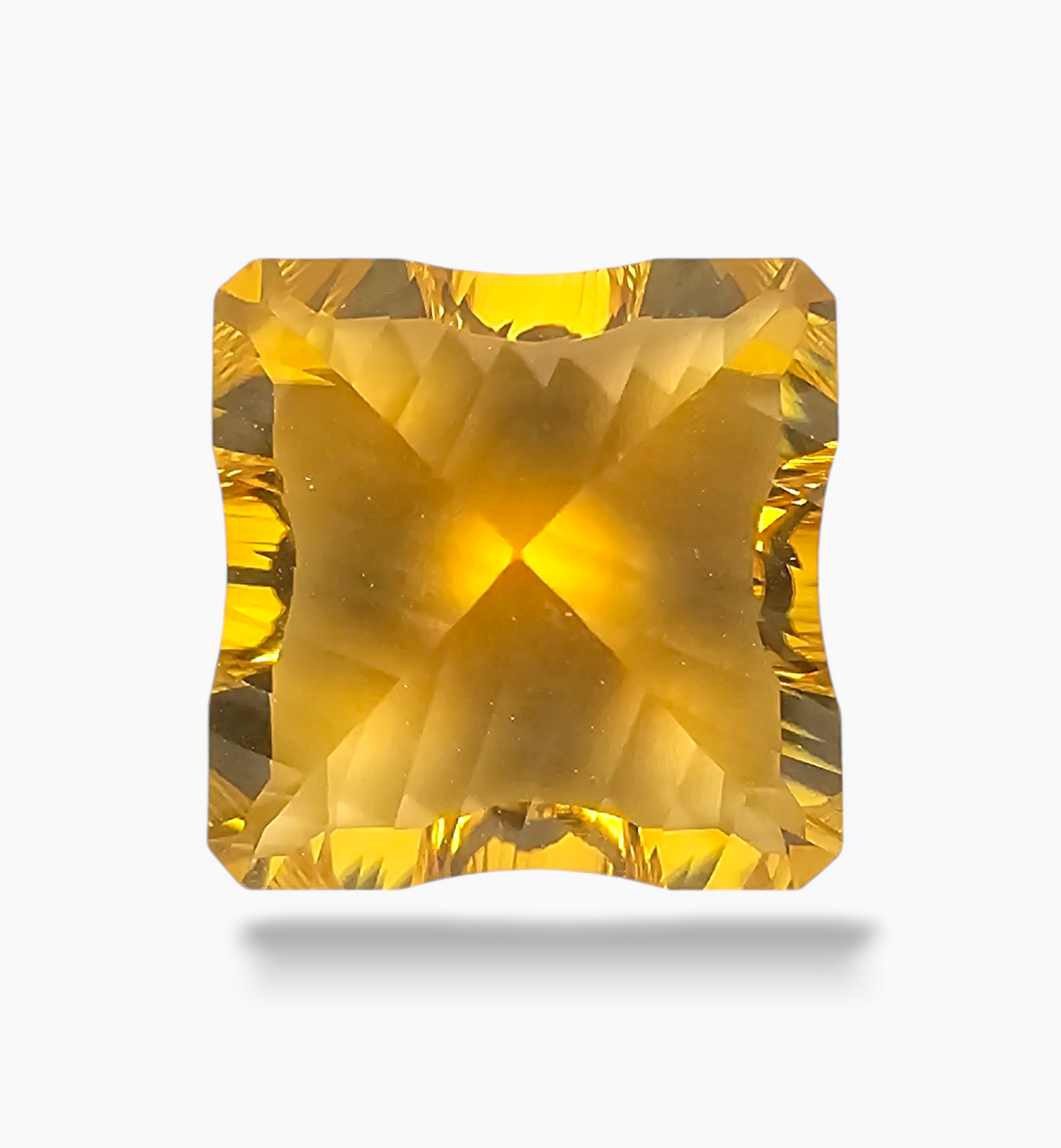 Natural Citrine Stone 12.89 Carats Fancy Shape Size 15x15mm