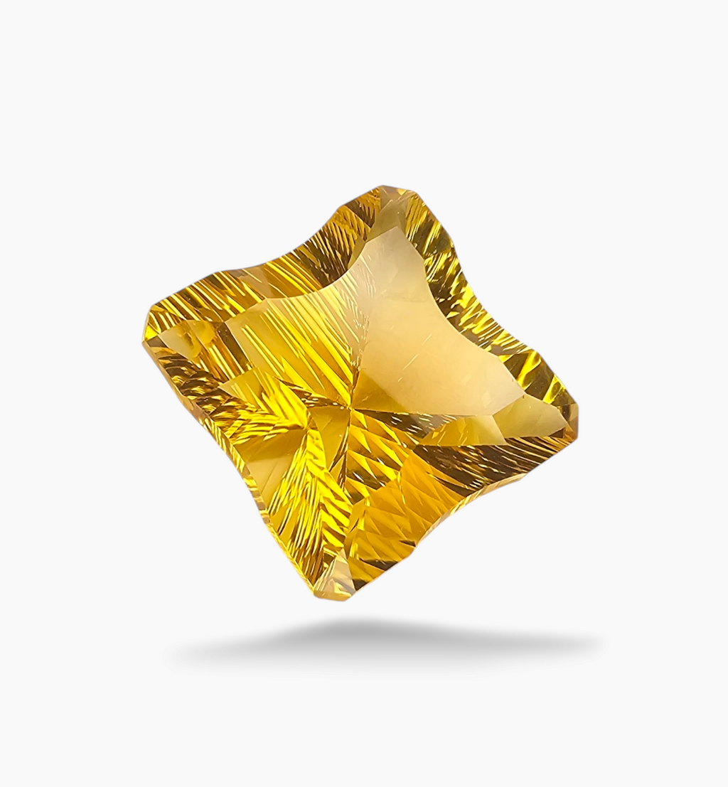 Natural Citrine Stone 12.89 Carats Fancy Shape Size 15x15mm