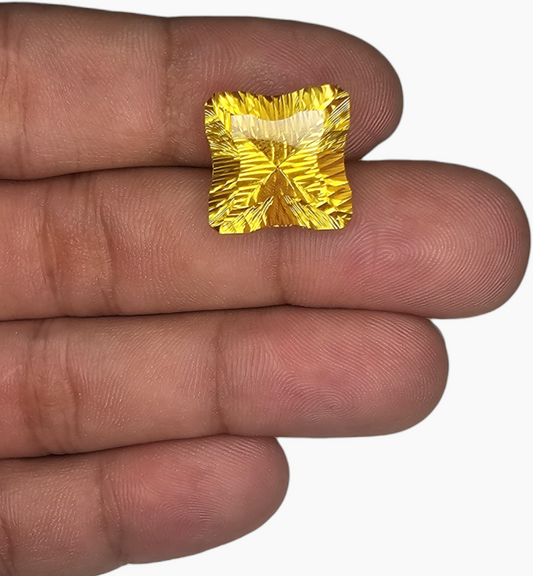 Natural Citrine Stone 12.89 Carats Fancy Shape Size 15x15mm