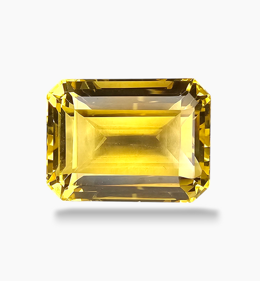 Natural Citrine Stone 13.45 Carats Emerald Cut Shape Size 16x12mm