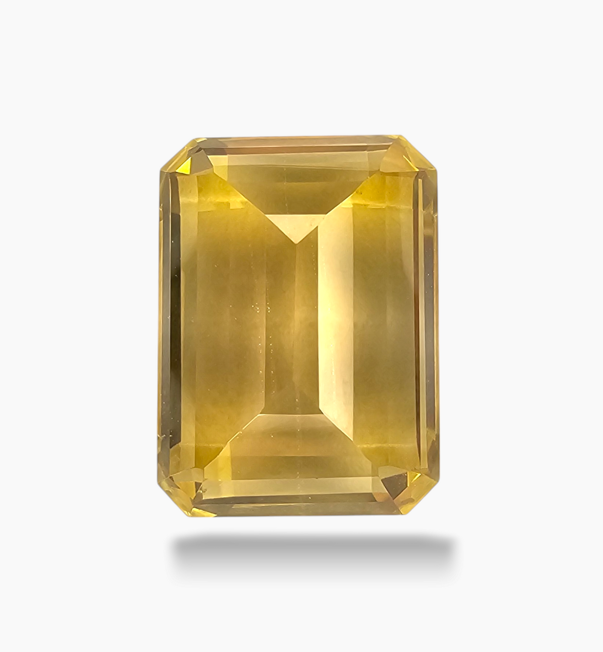 Natural Citrine Stone 13.45 Carats Emerald Cut Shape Size 16x12mm