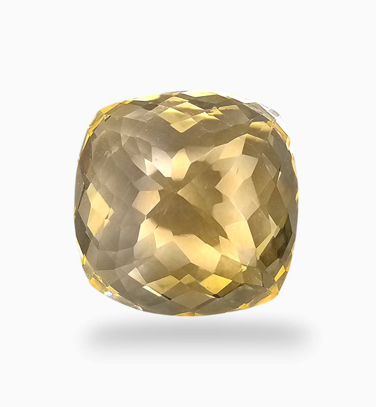 Natural Citrine Stone 13.64 Carats Cushion Shape Size 15x15mm
