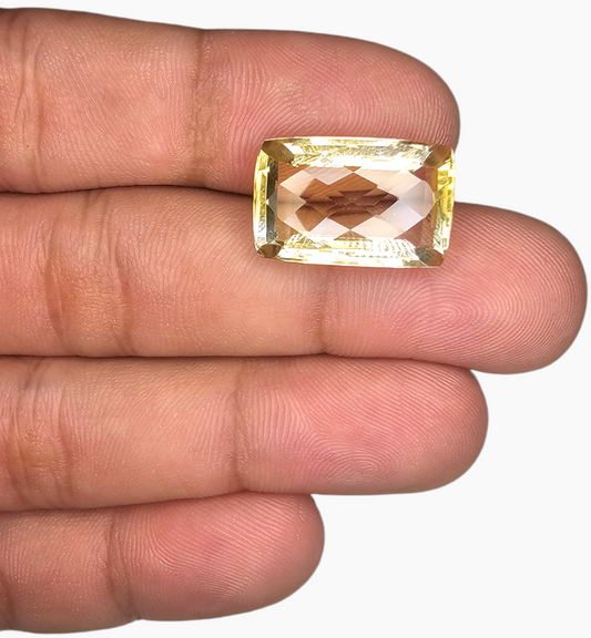 Natural Citrine Stone 13.69 Carats Cushion Shape Size 18.5x12mm