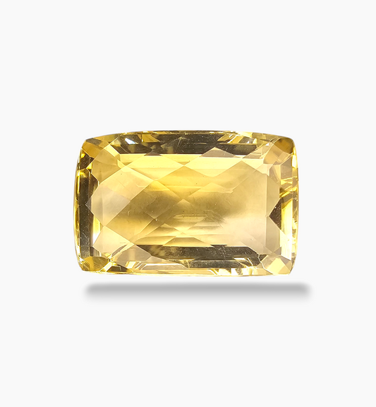 Natural Citrine Stone 13.69 Carats Cushion Shape Size 18.5x12mm