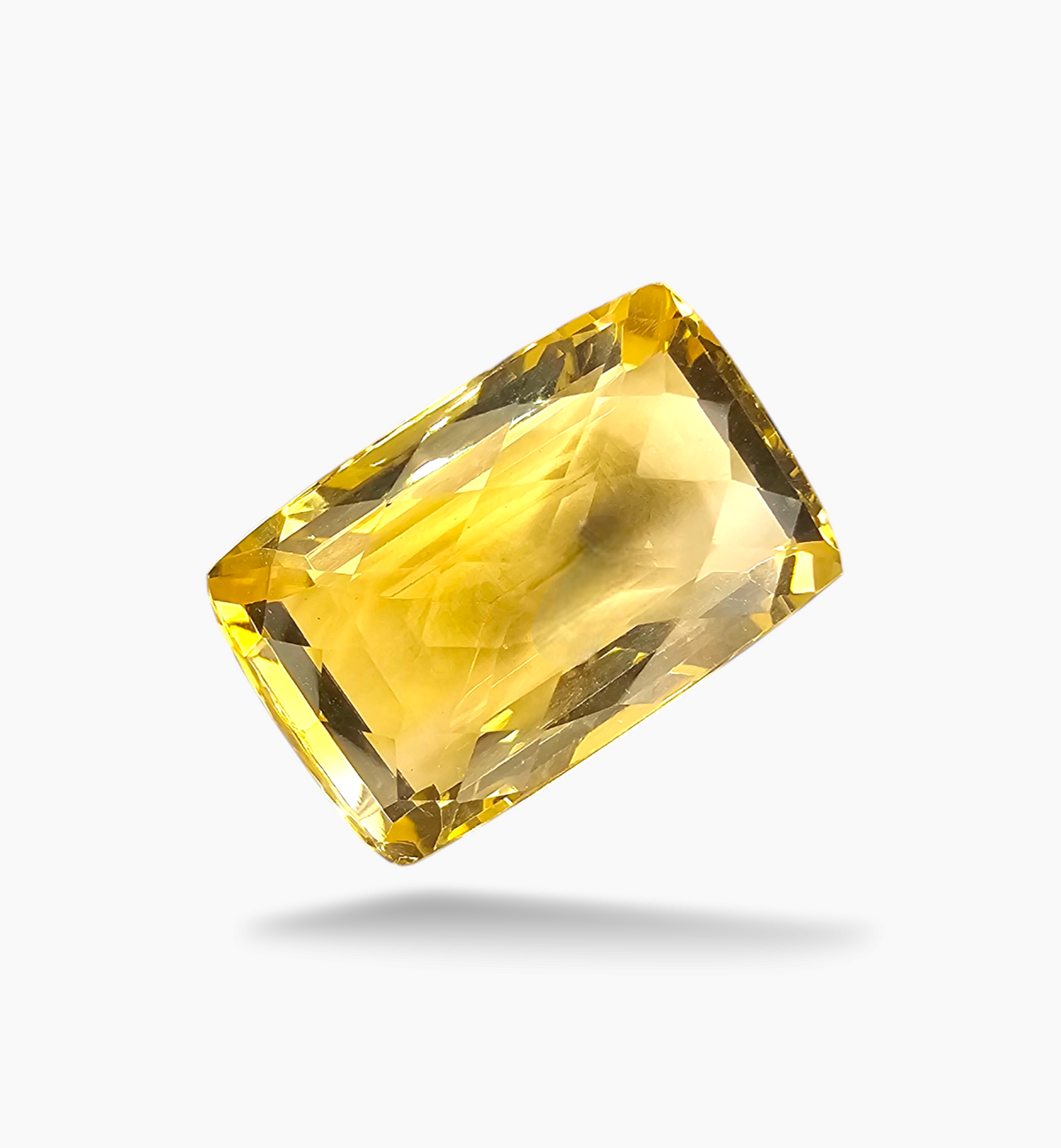 Natural Citrine Stone 13.69 Carats Cushion Shape Size 18.5x12mm