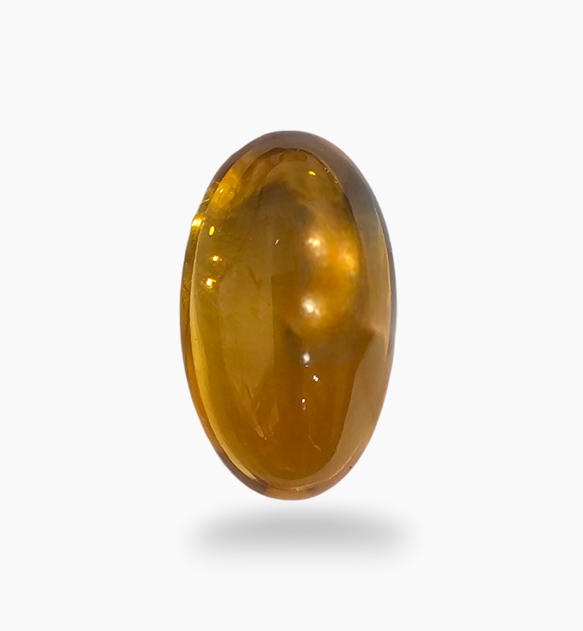 Natural Citrine Stone 13.71 Carats Oval Cabochon Shape Size 18.5x11mm