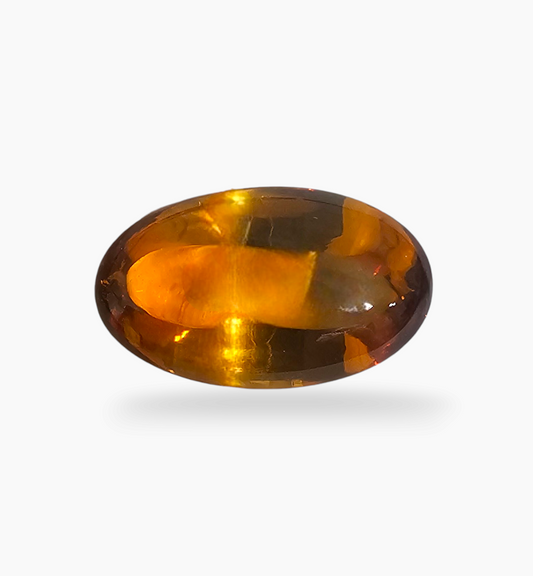 Natural Citrine Stone 13.71 Carats Oval Cabochon Shape Size 18.5x11mm