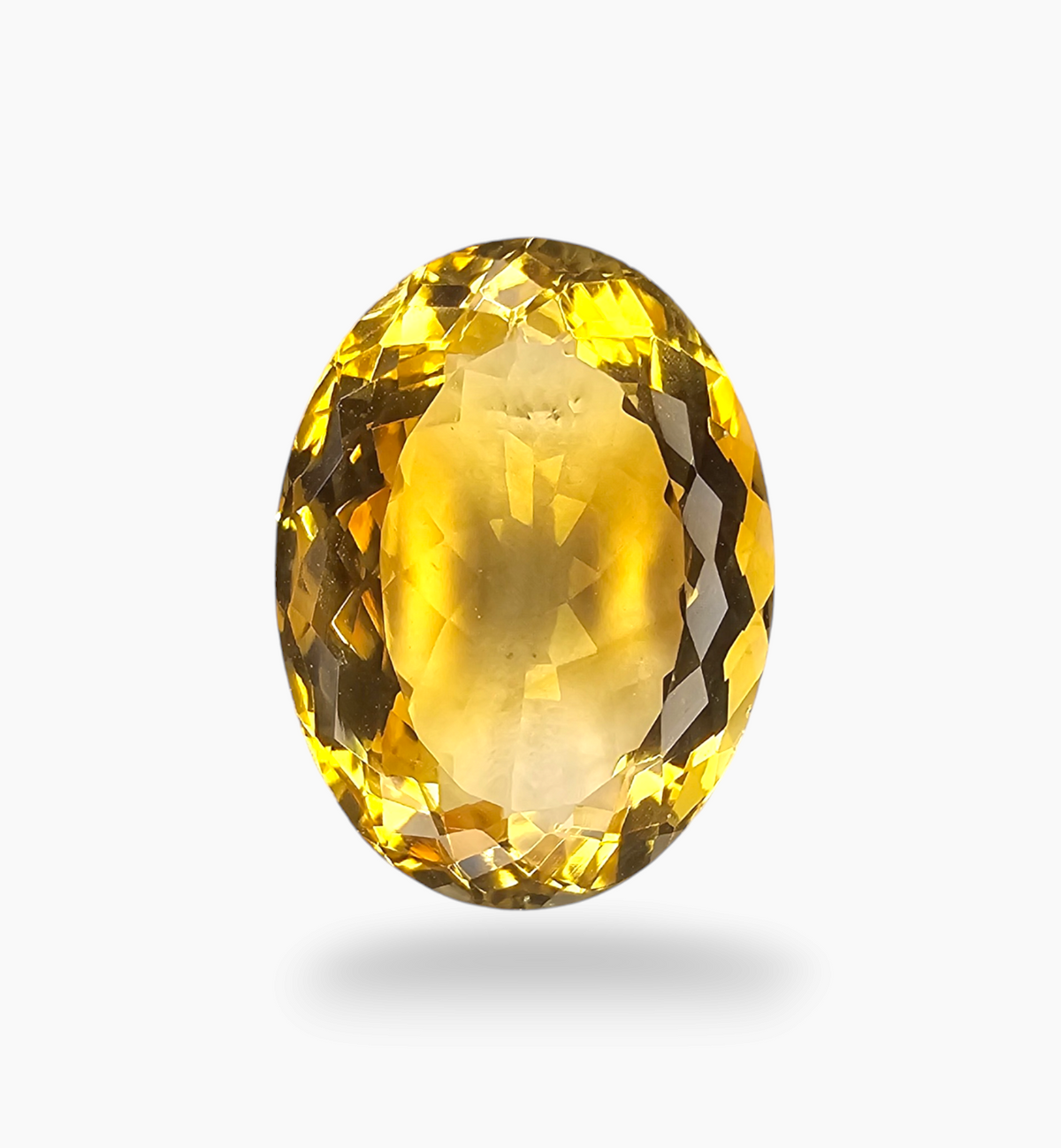 Natural Citrine Stone 14.09 Carats Oval Shape Size 19.5x14.5mm