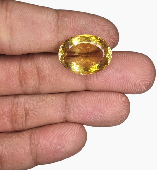 Natural Citrine Stone 14.09 Carats Oval Shape Size 19.5x14.5mm