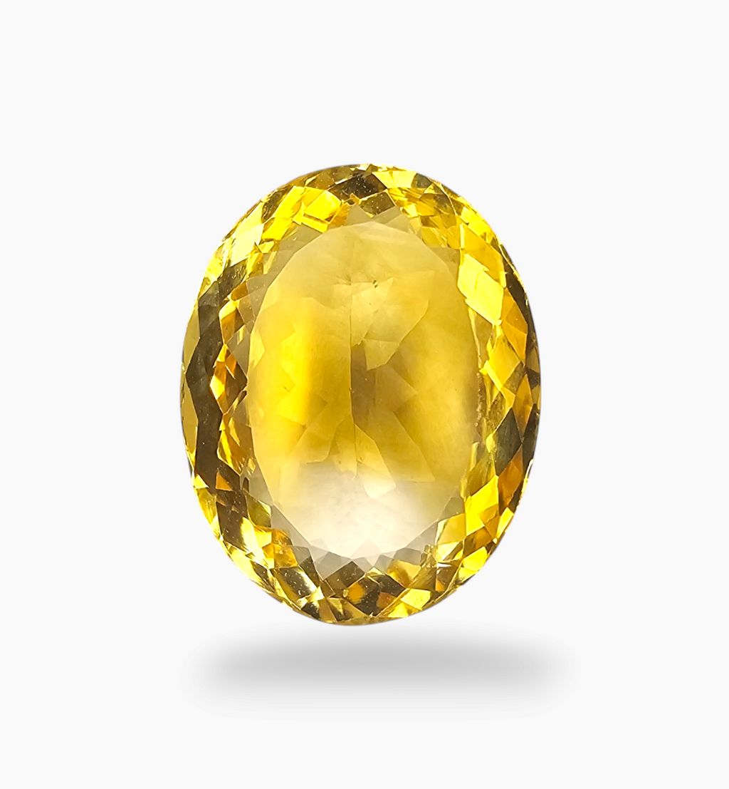 Natural Citrine Stone 14.36 Carats Oval Shape Size 18.5x14.5mm