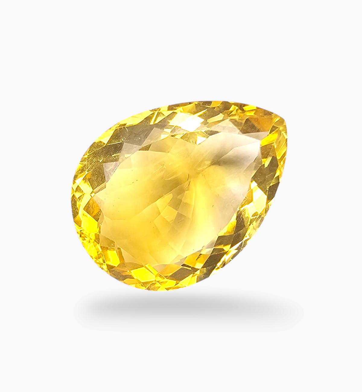 Natural Citrine Stone 14.57 Carats Pear Shape Size 20x15.2mm