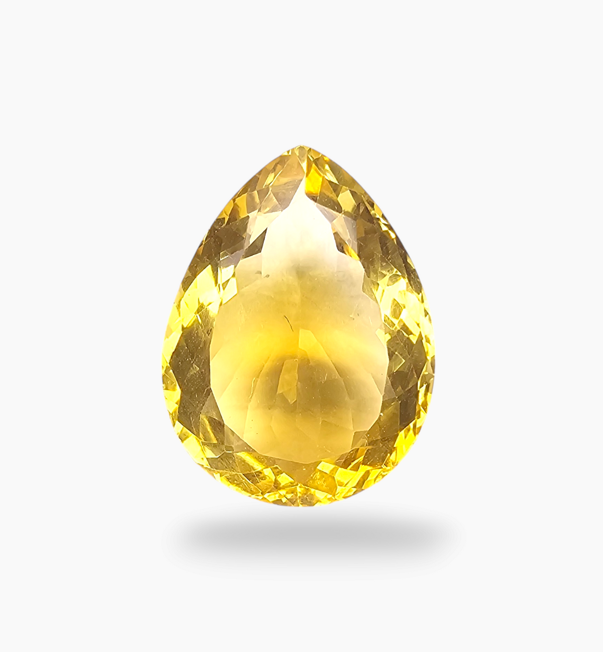 Natural Citrine Stone 14.57 Carats Pear Shape Size 20x15.2mm