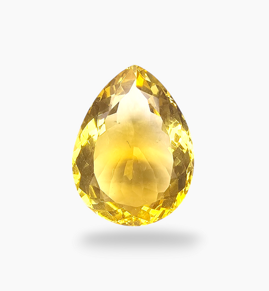 Natural Citrine Stone 14.57 Carats Pear Shape Size 20x15.2mm