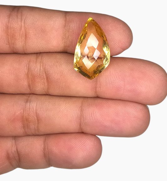 Natural Citrine Stone 14.84 Carats Fancy Shape Size 24x13mm