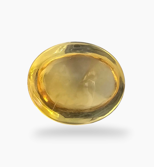 Natural Citrine Stone 14.92 Carats Oval Cabochon Shape Size 18x16mm