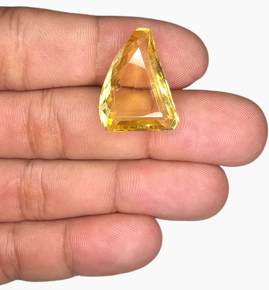 Natural Citrine Stone 15.61 Carats Fancy Shape Size 22x16mm