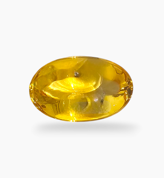 Natural Citrine Stone 16.01 Carats Oval Cabochon Shape Size 20x12.8mm