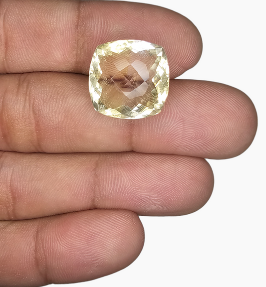 Natural Citrine Stone 16.2 Carats Cushion ( 20.x20 mm )