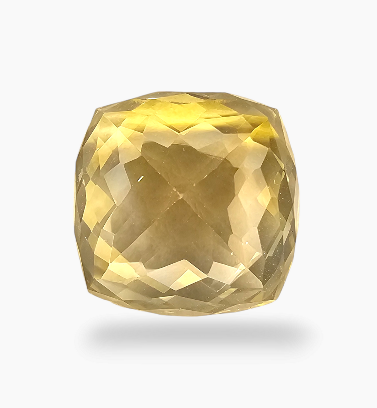 Natural Citrine Stone 16.55 Carats Cushion Shape Size  15.6x15.6mm