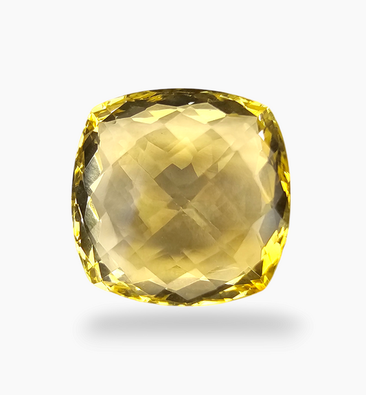 Natural Citrine Stone 16.55 Carats Cushion Shape Size  15.6x15.6mm