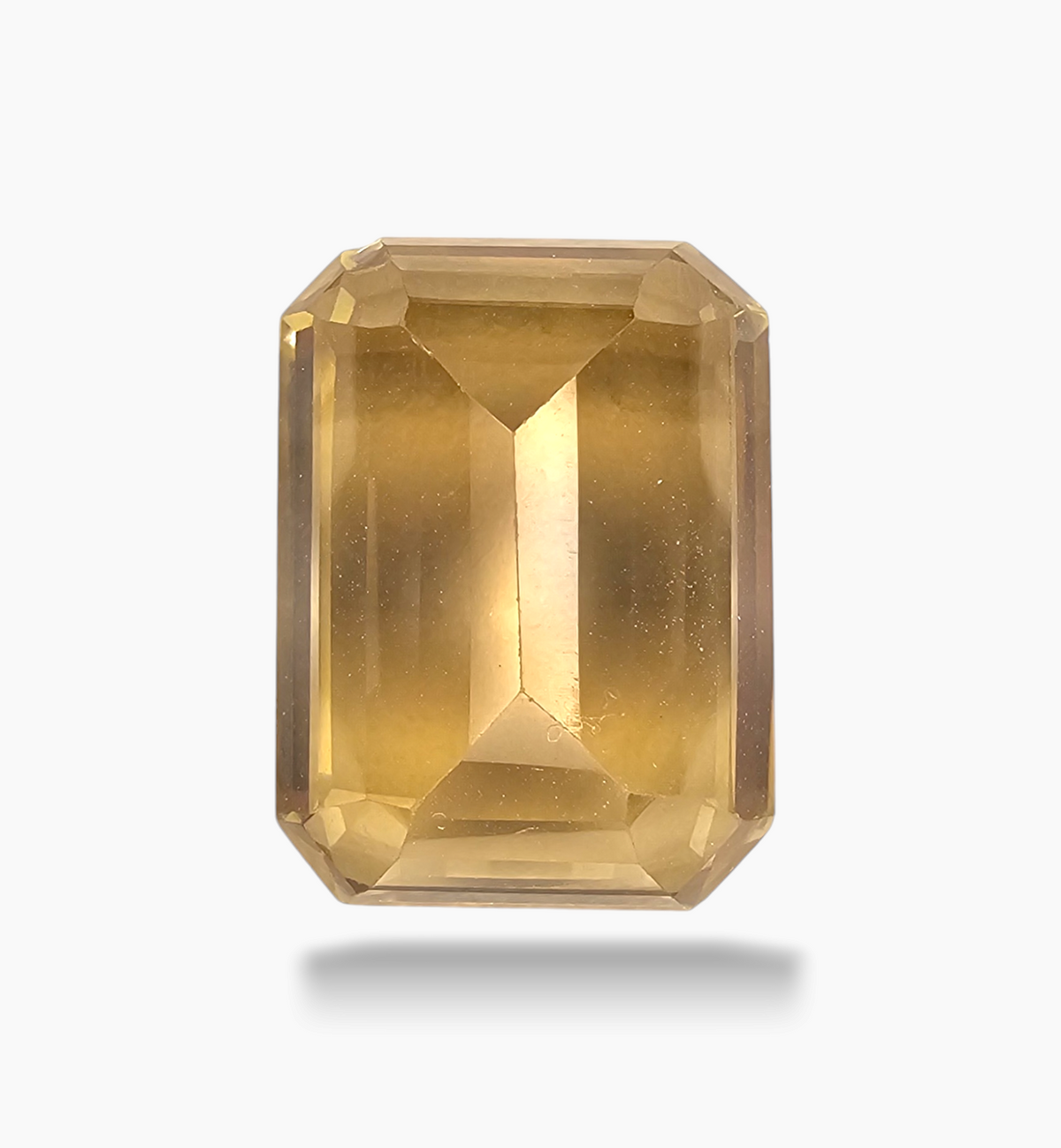 Natural Citrine Stone 7.88 Carats Emerald Cut Shape Size 14.2x10.1mm